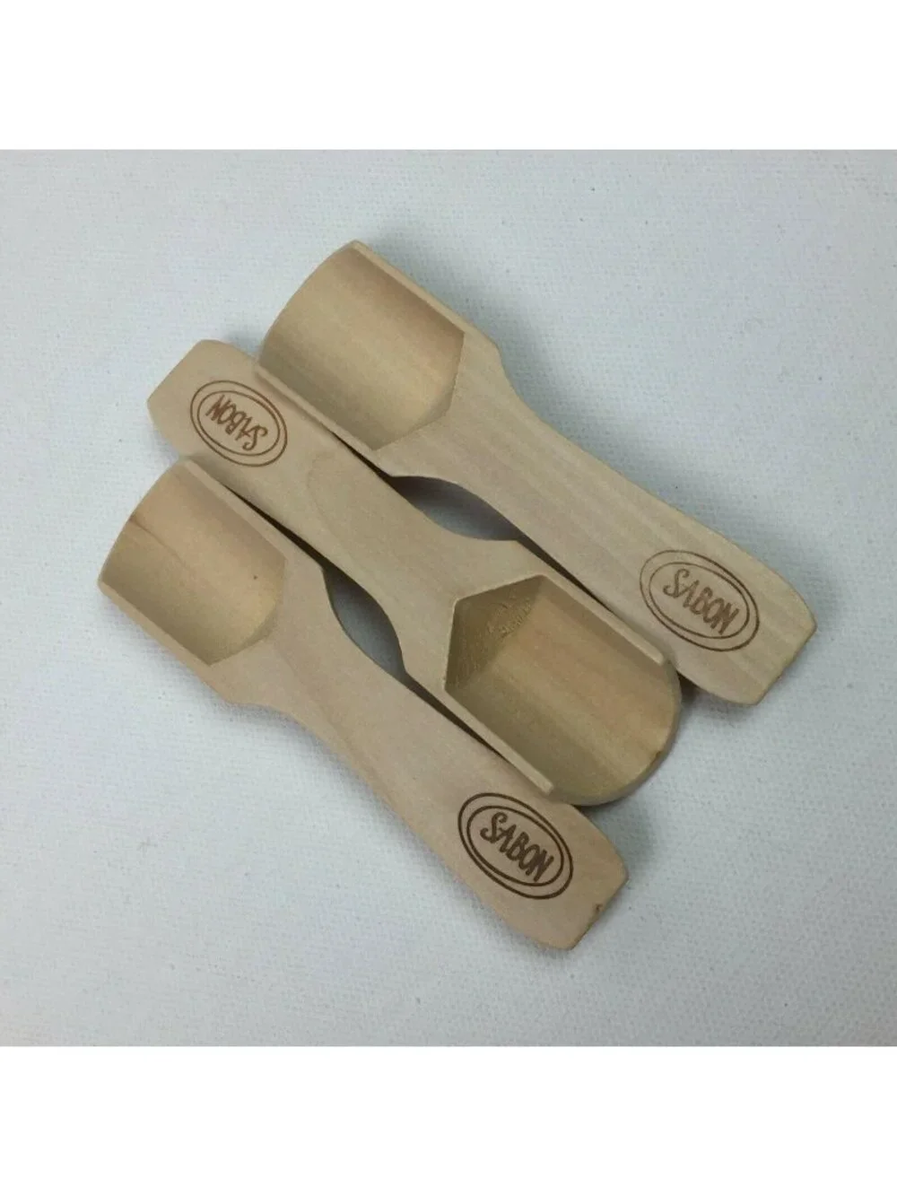 Sabon Wood Scoop Set 3 Wooden Spoon Scrub Bath Shower Skincare Beauty